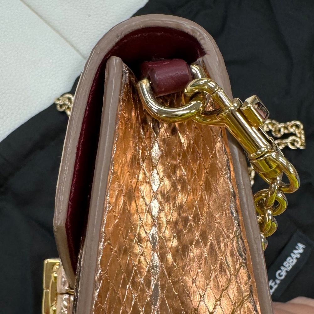 Dolce & Gabbana Rose Gold Python Mini Bag - Picture 8 of 14